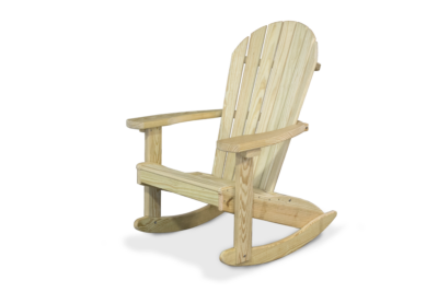 Adirondack wood rocking chair.