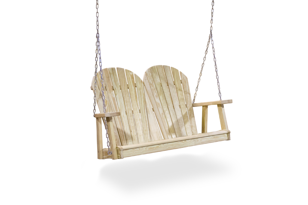 Wooden Adirondack Style Porch Swing YardCraft