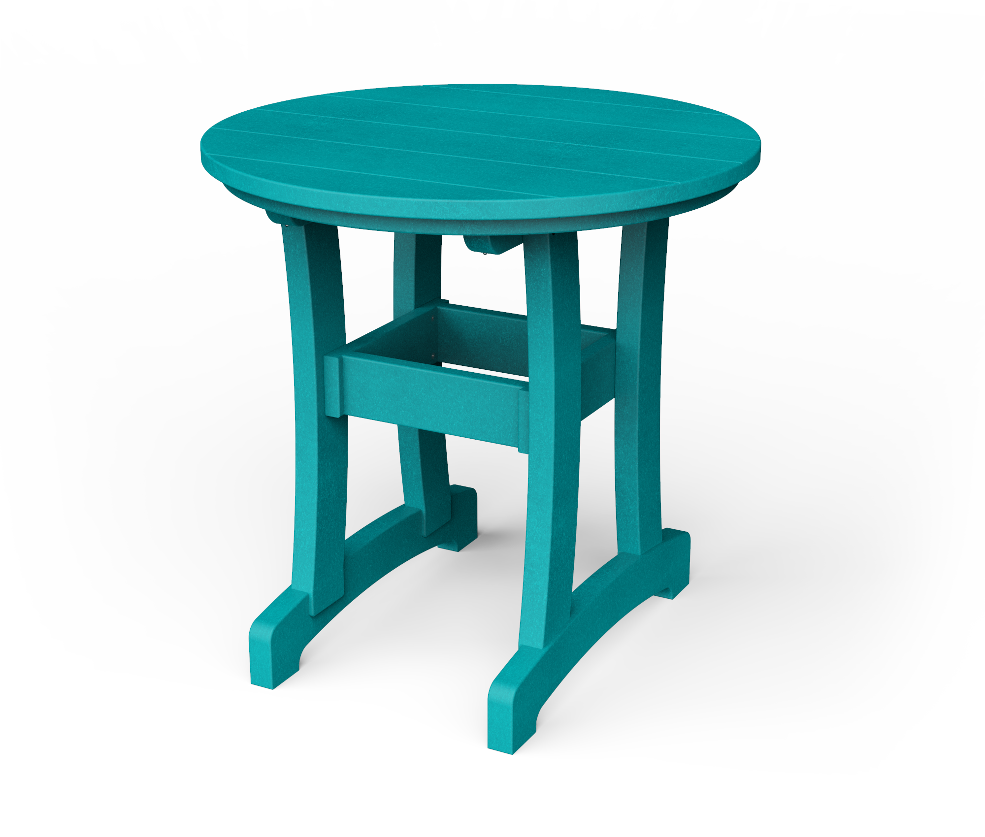 Poly round dining table.