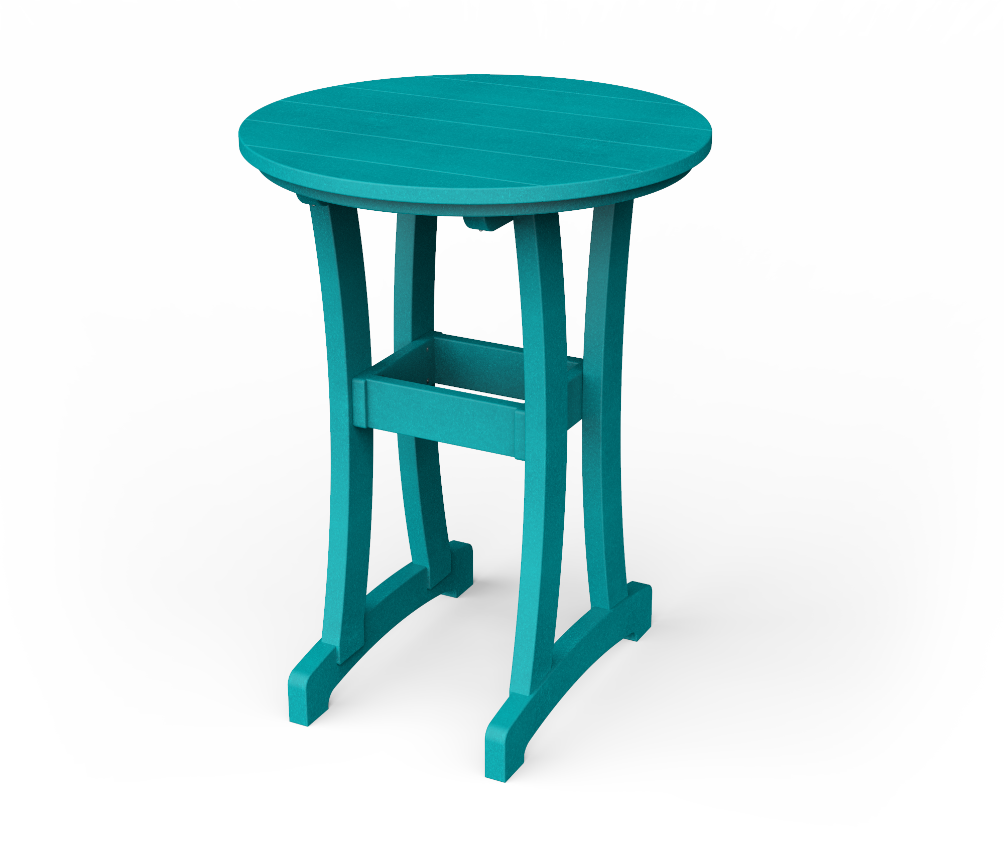 Poly round bar table.