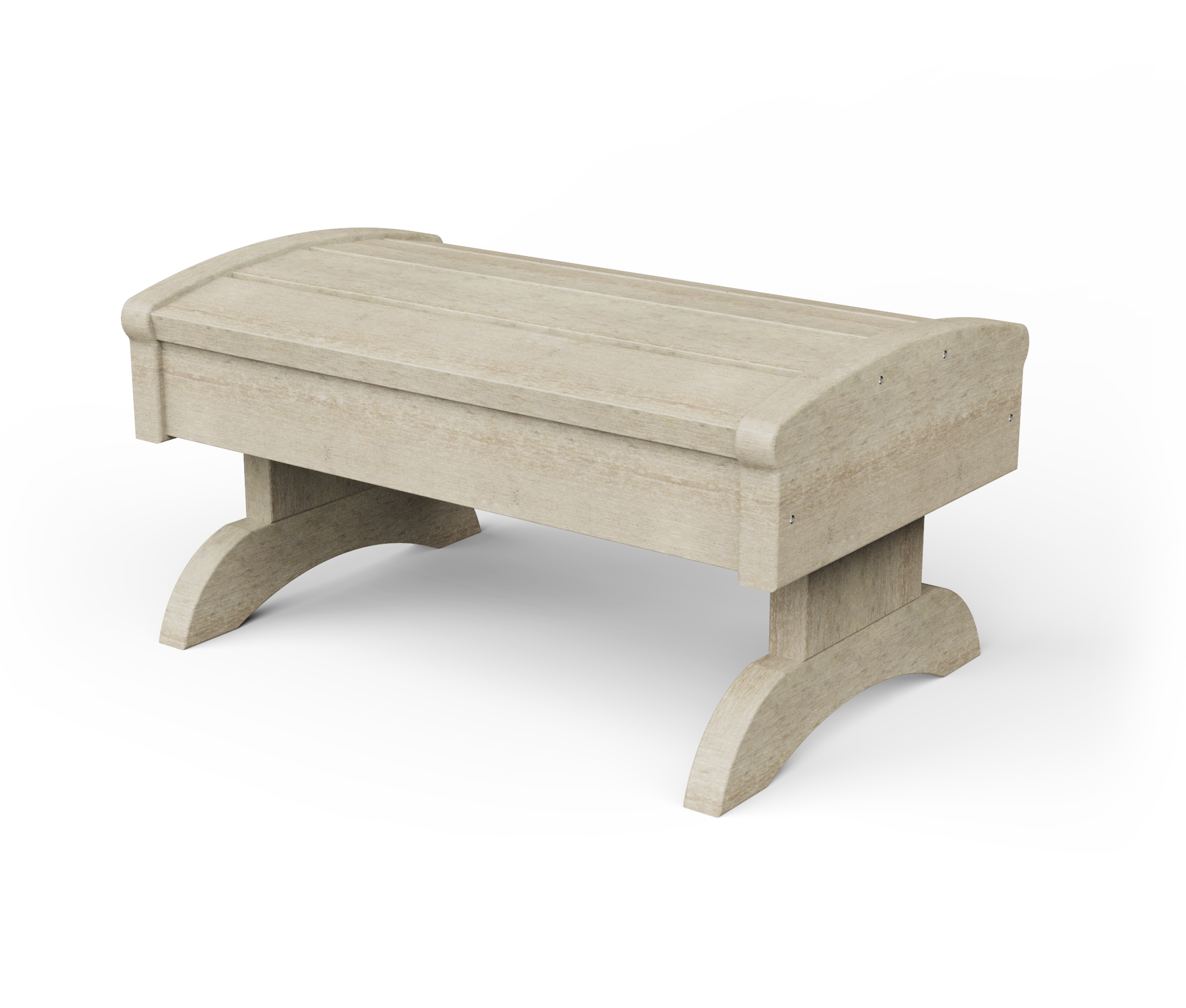 Rectangle poly foot stool.