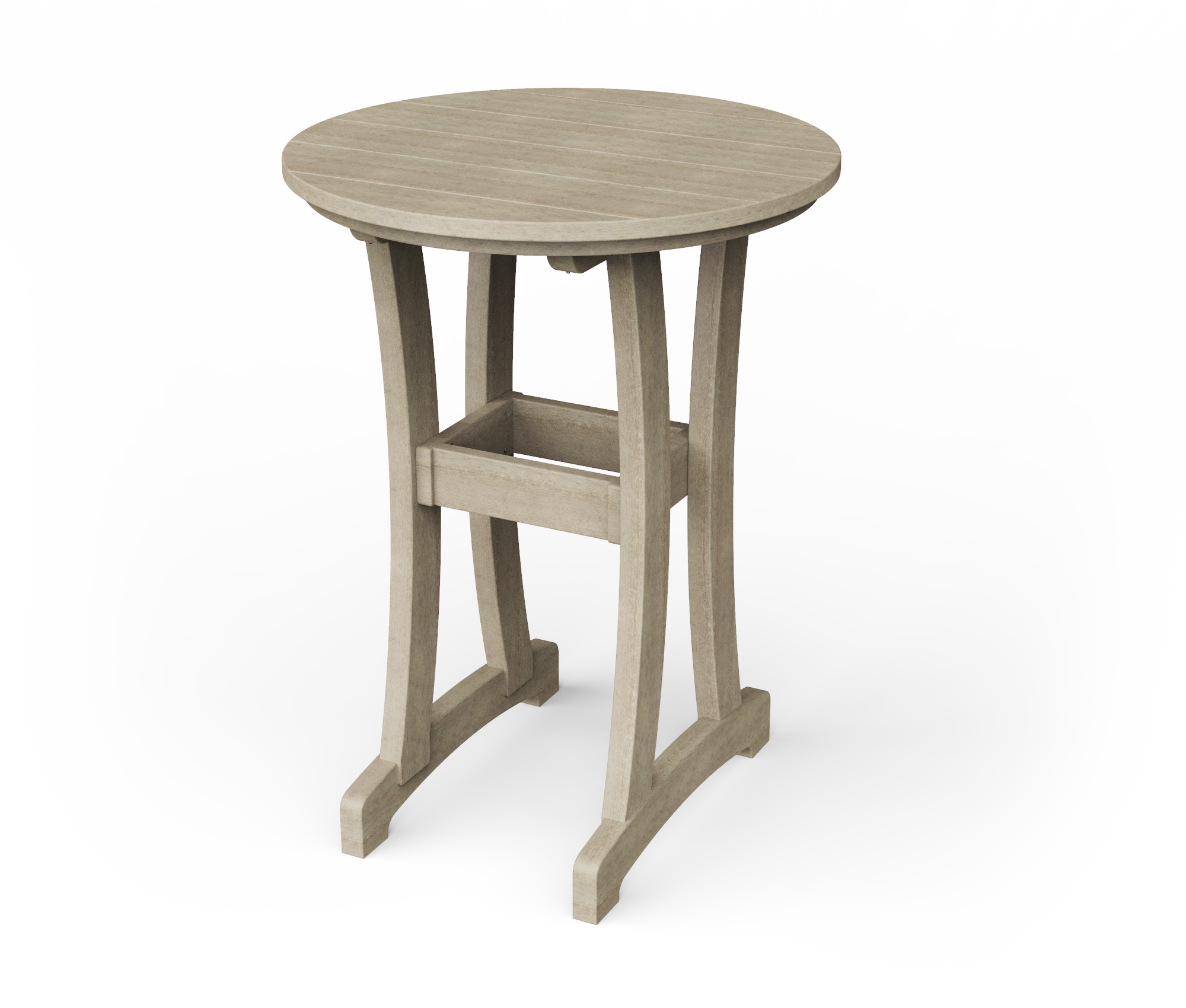 Poly round bar table.