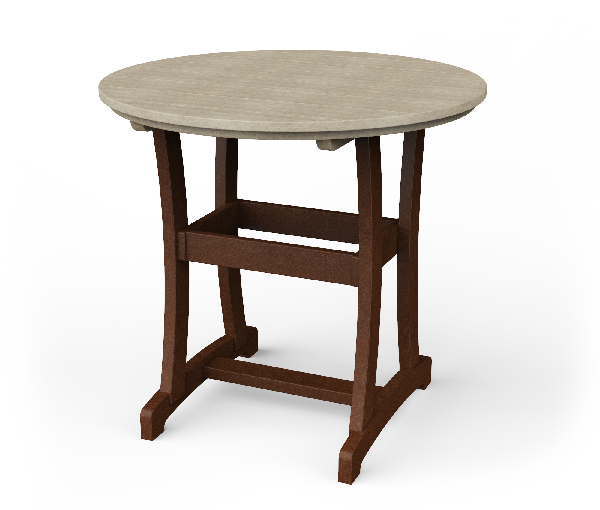 Poly round bar table.