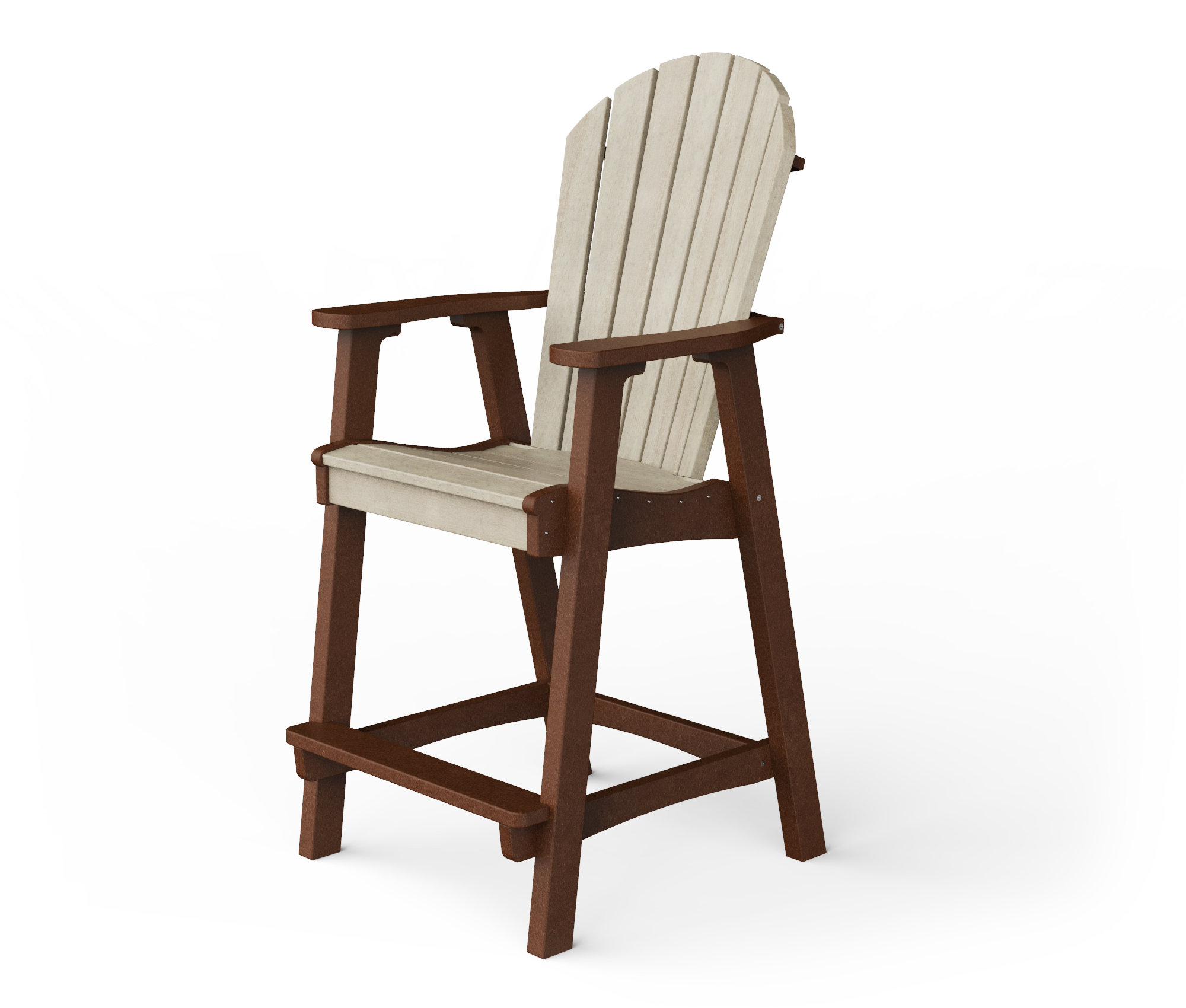 Poly Adirondack bar height chair.