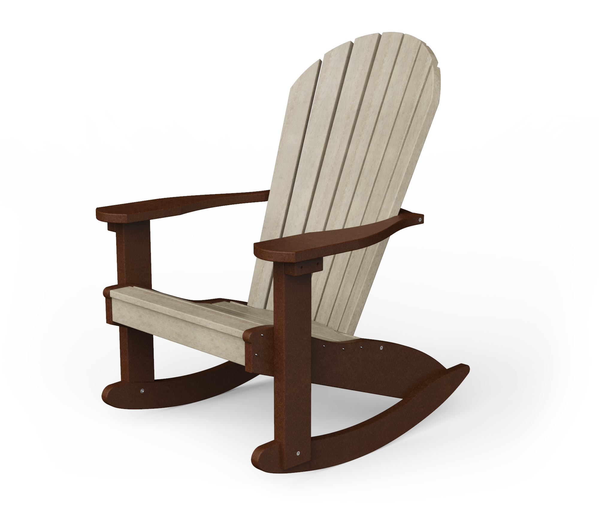 poly adirondack rocking chair wood grain series