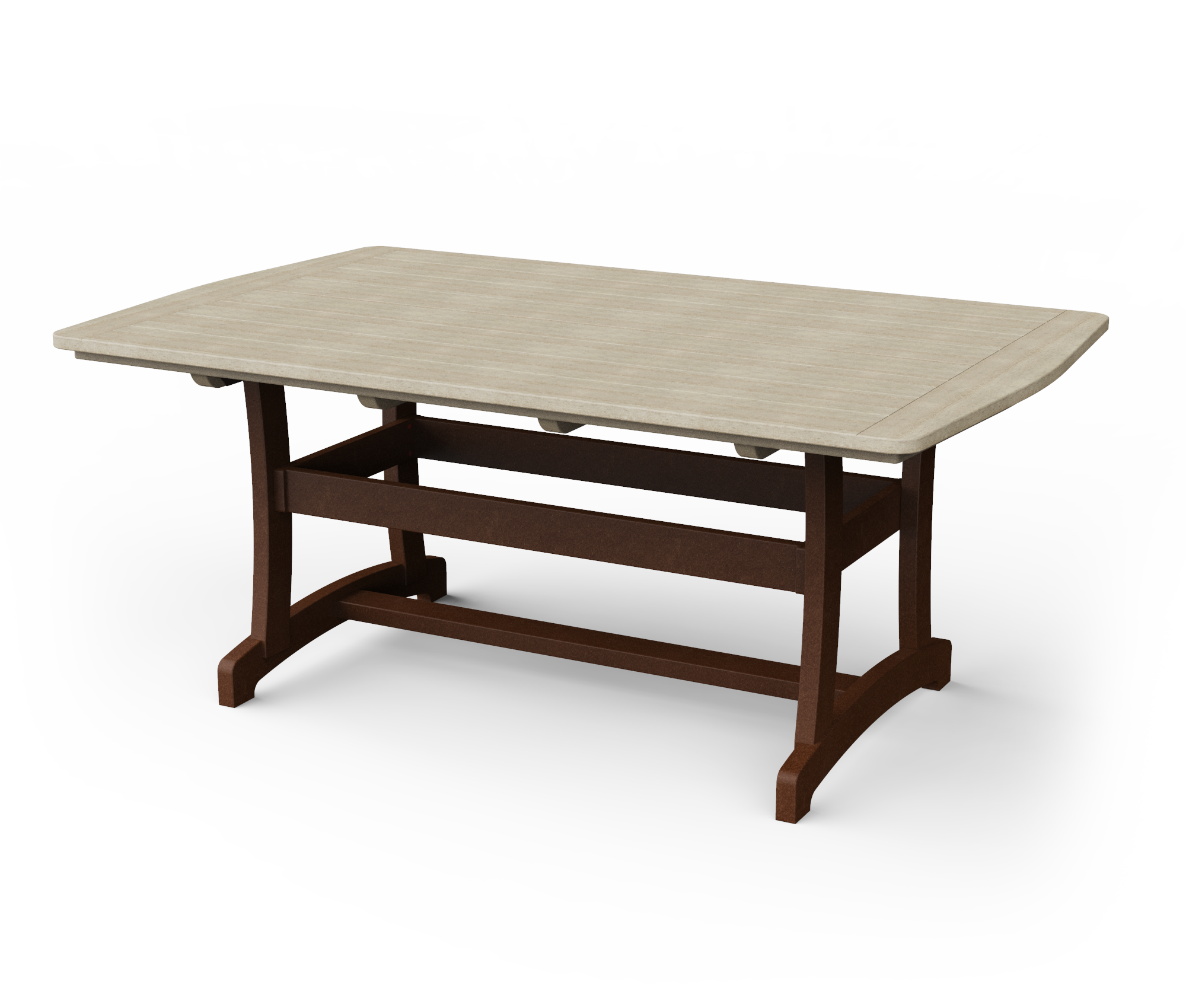 Rectangle vinyl dining table.