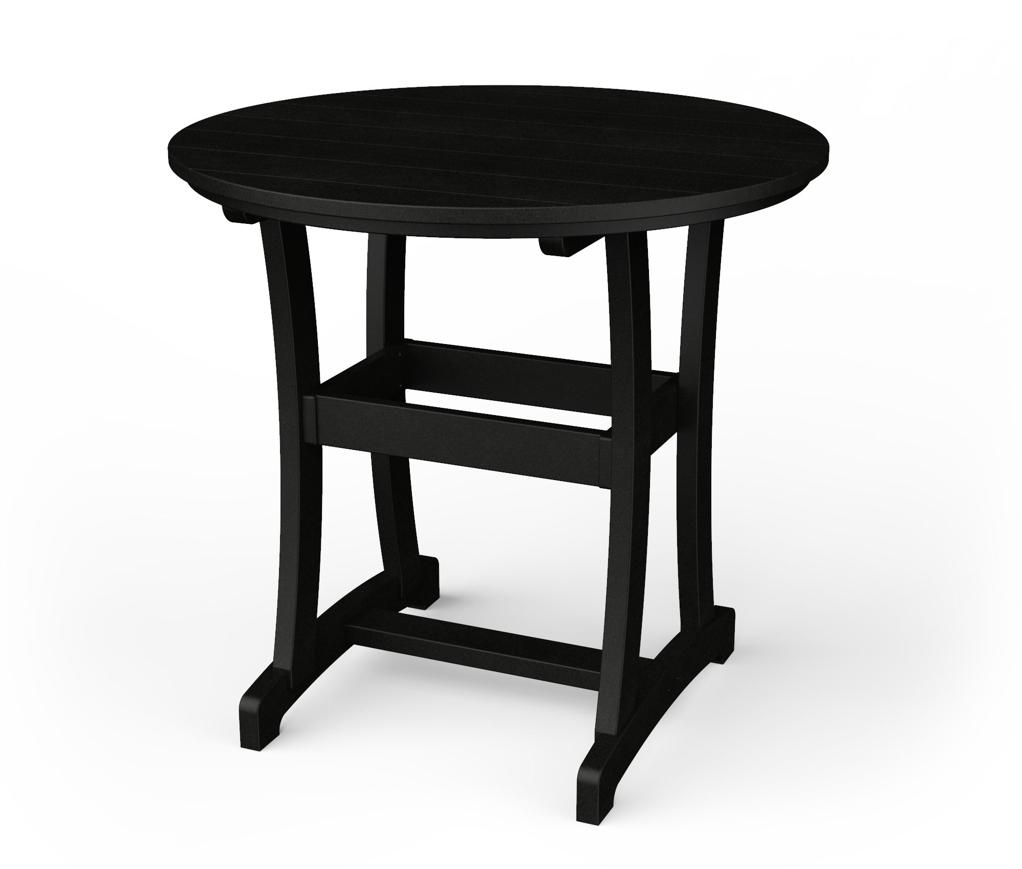 Poly round bar table.