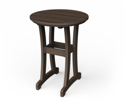 Poly round bar table.