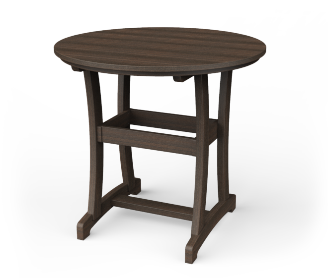 Poly round bar table.