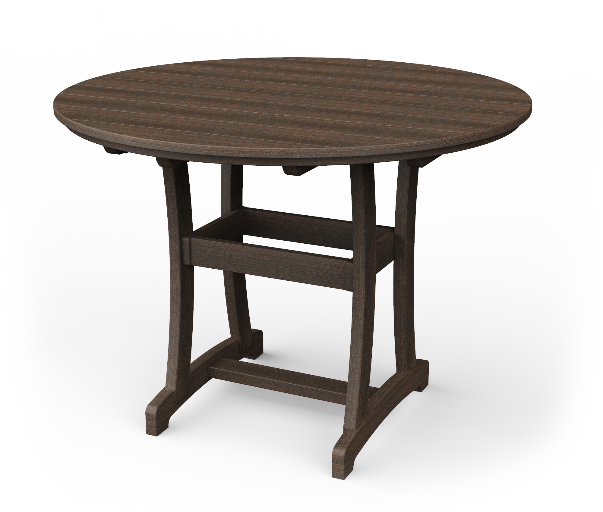 Poly round bar table.