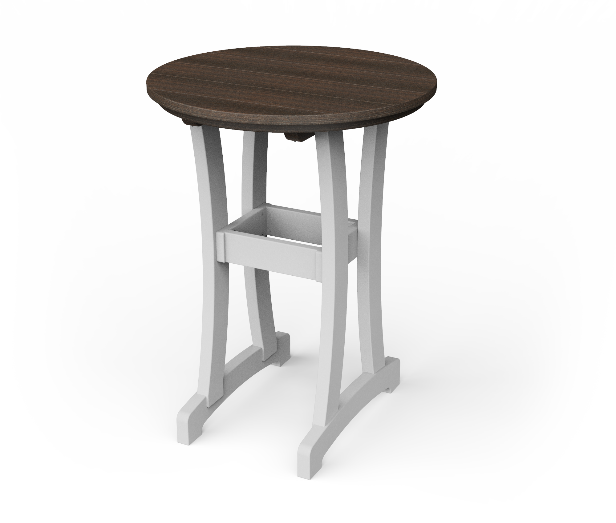 Poly round bar table.