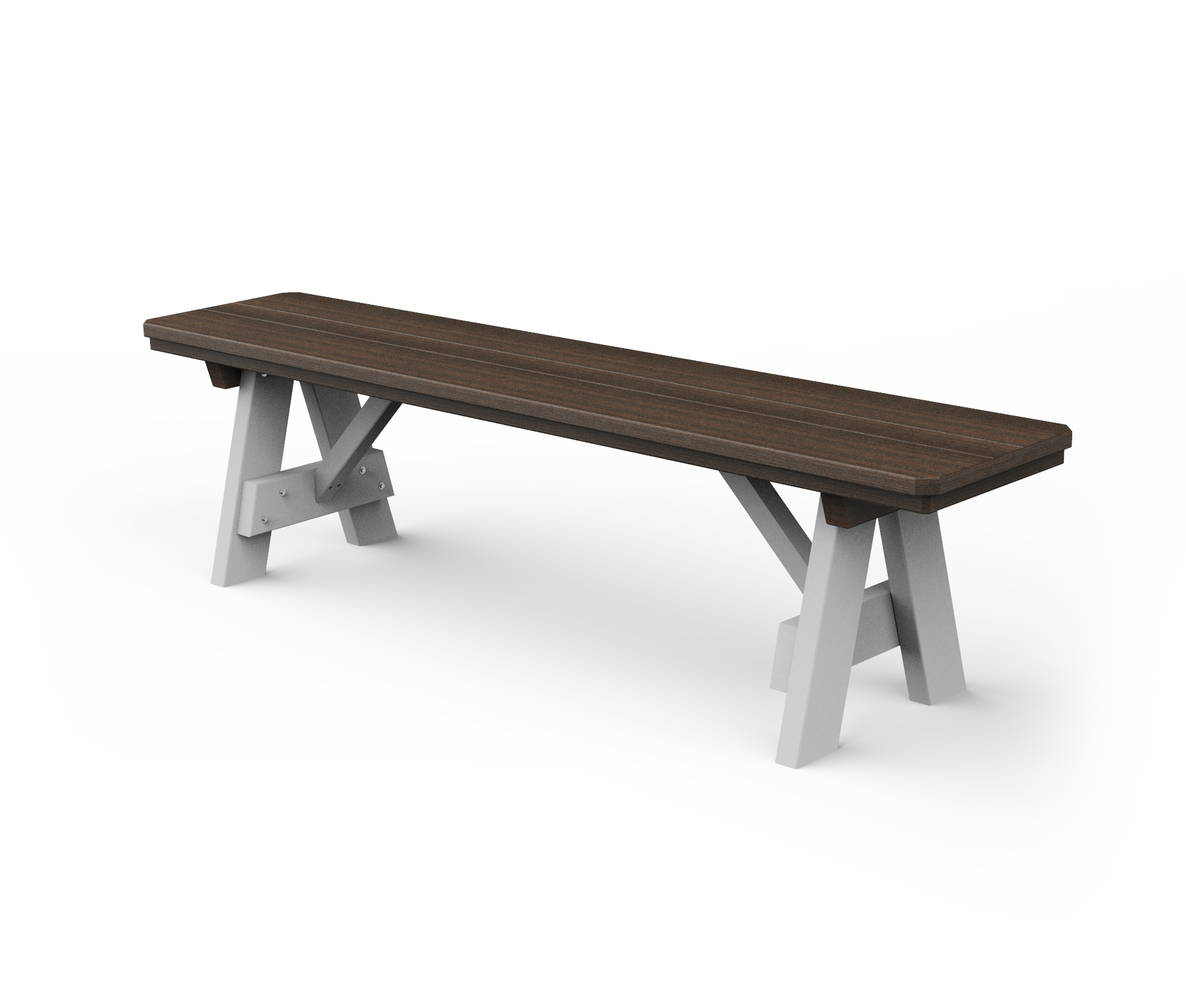 Rectangle vinyl picnic bench.