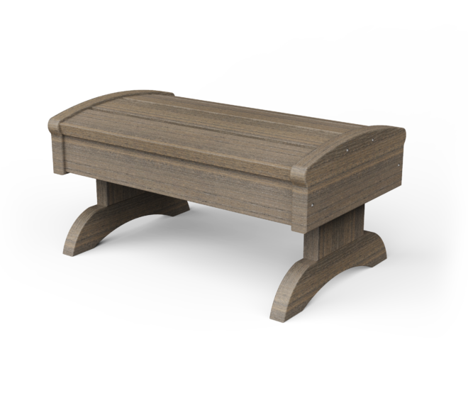 Rectangle poly foot stool.