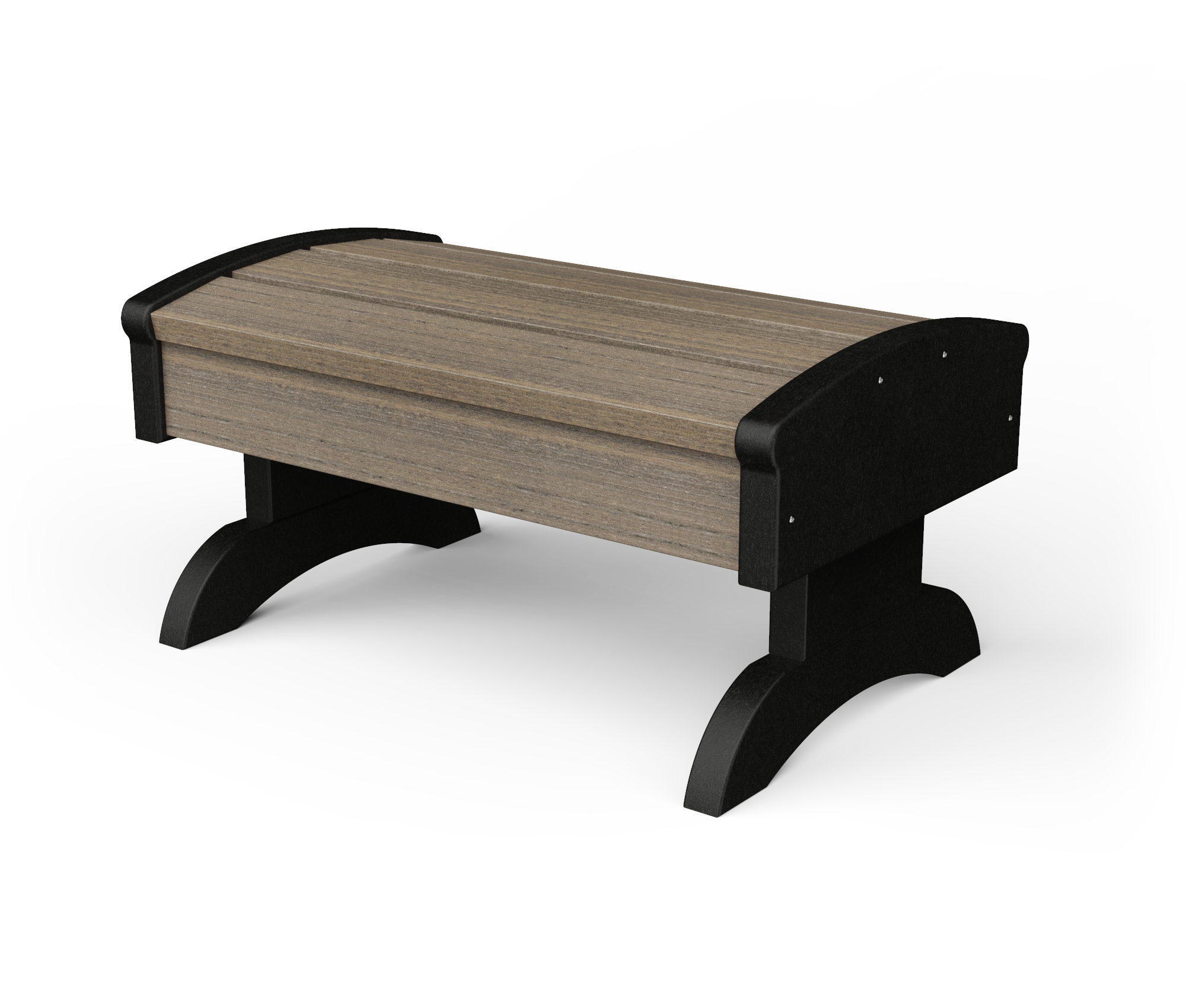 Rectangle poly foot stool.