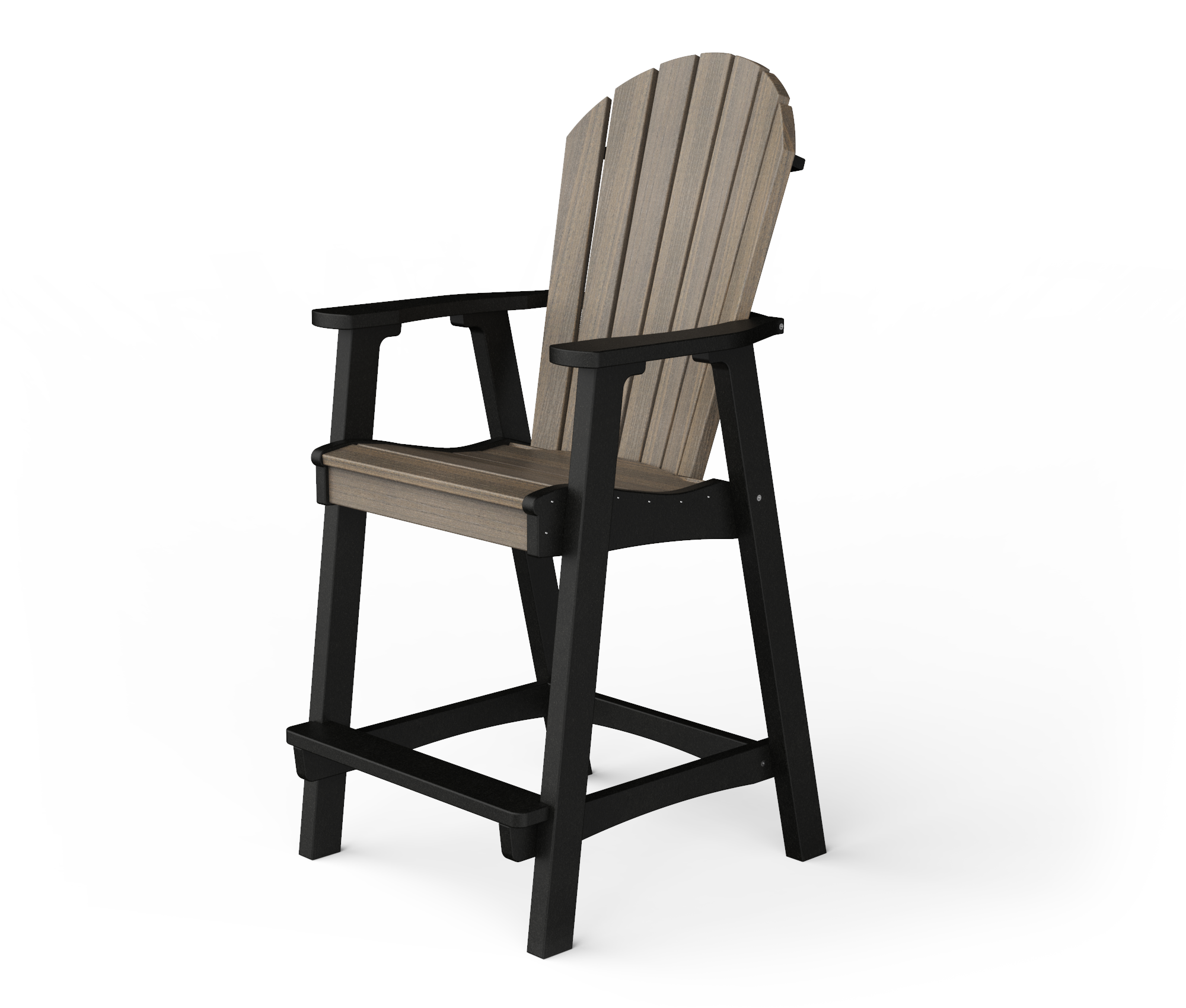 Poly Adirondack bar height chair.