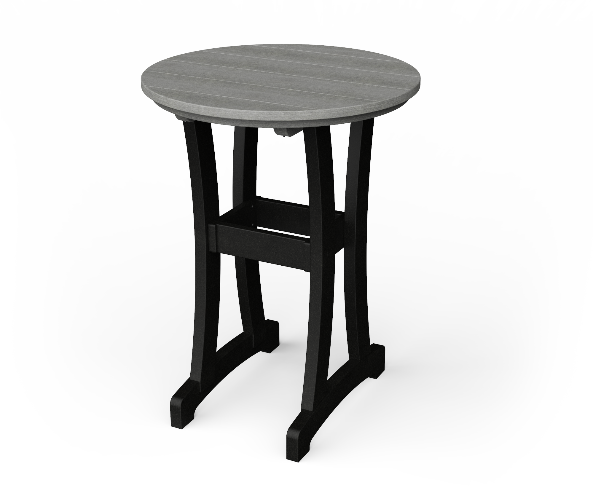 Poly round bar table.