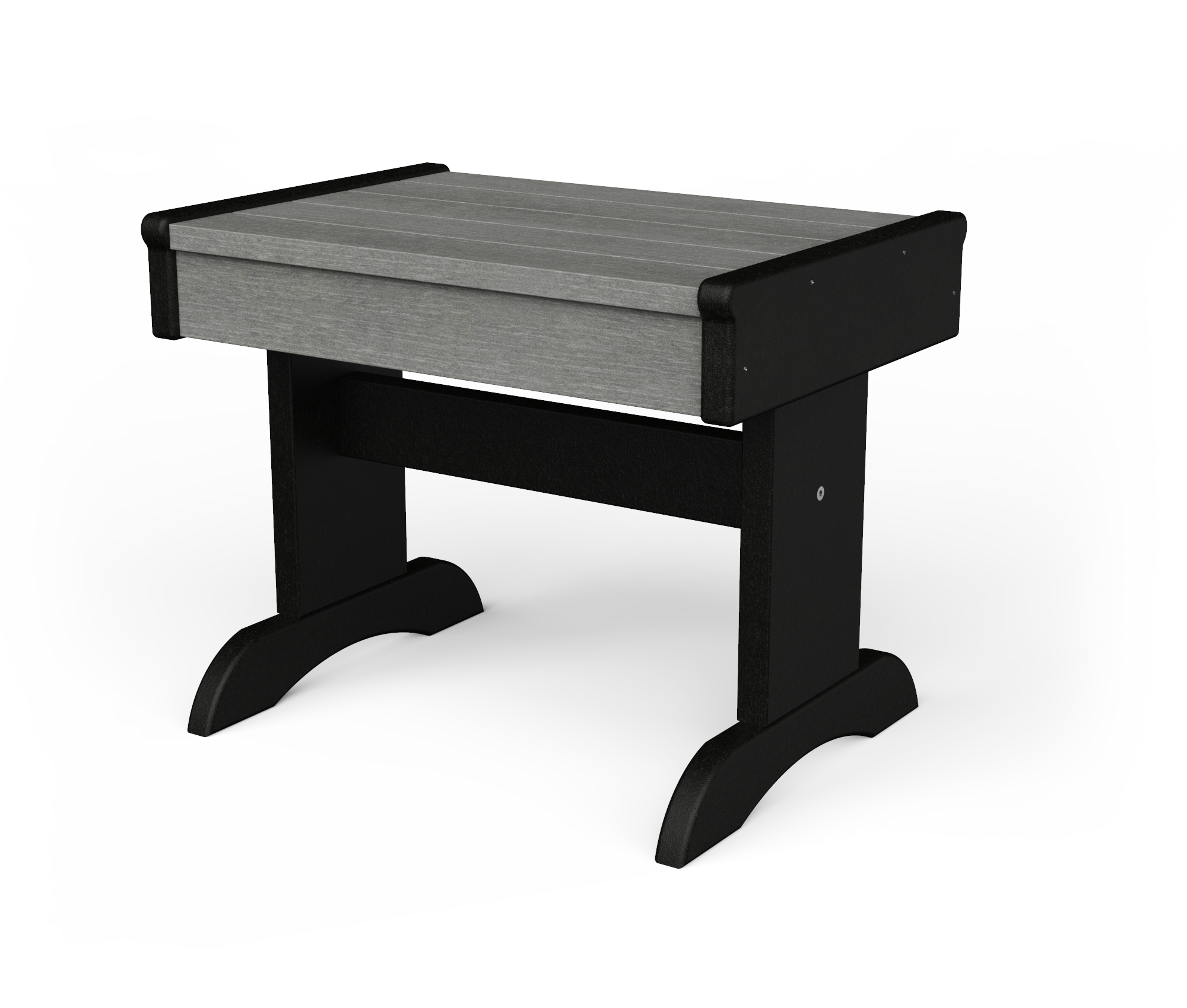 Rectangle poly end table.