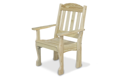 Wooden arm chair.