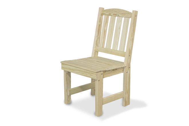 Wooden dining chair.