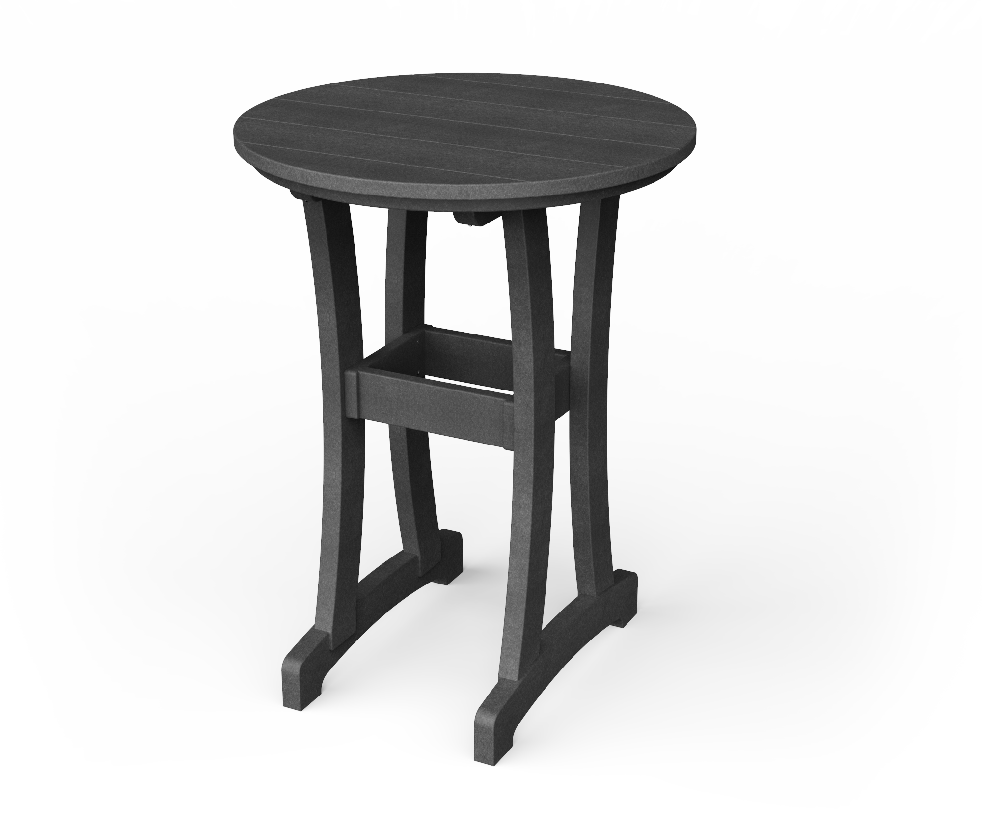 Poly round bar table.