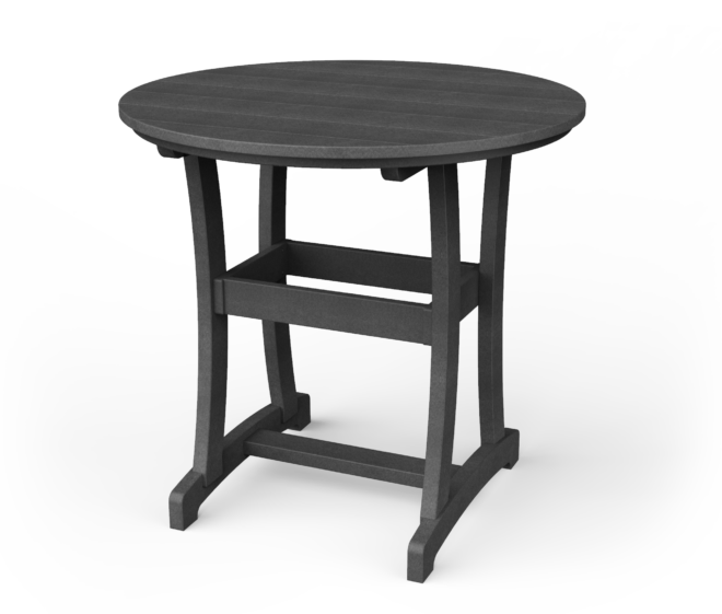 Poly round bar table.