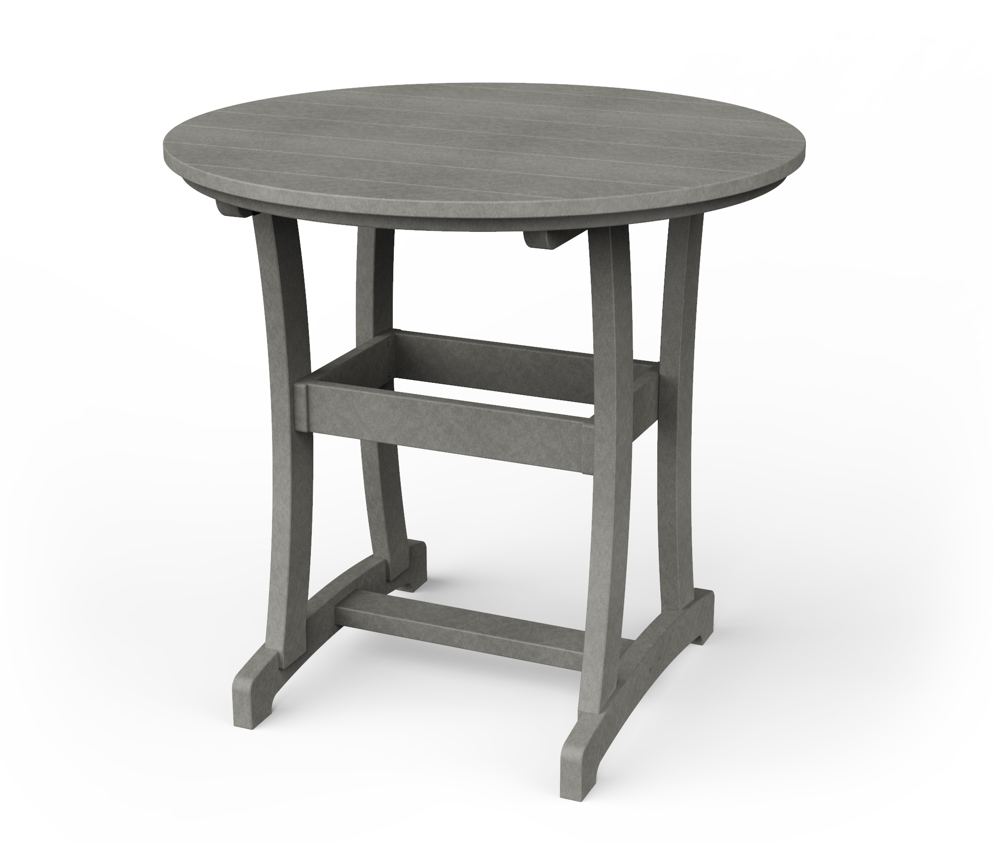 Poly round bar table.