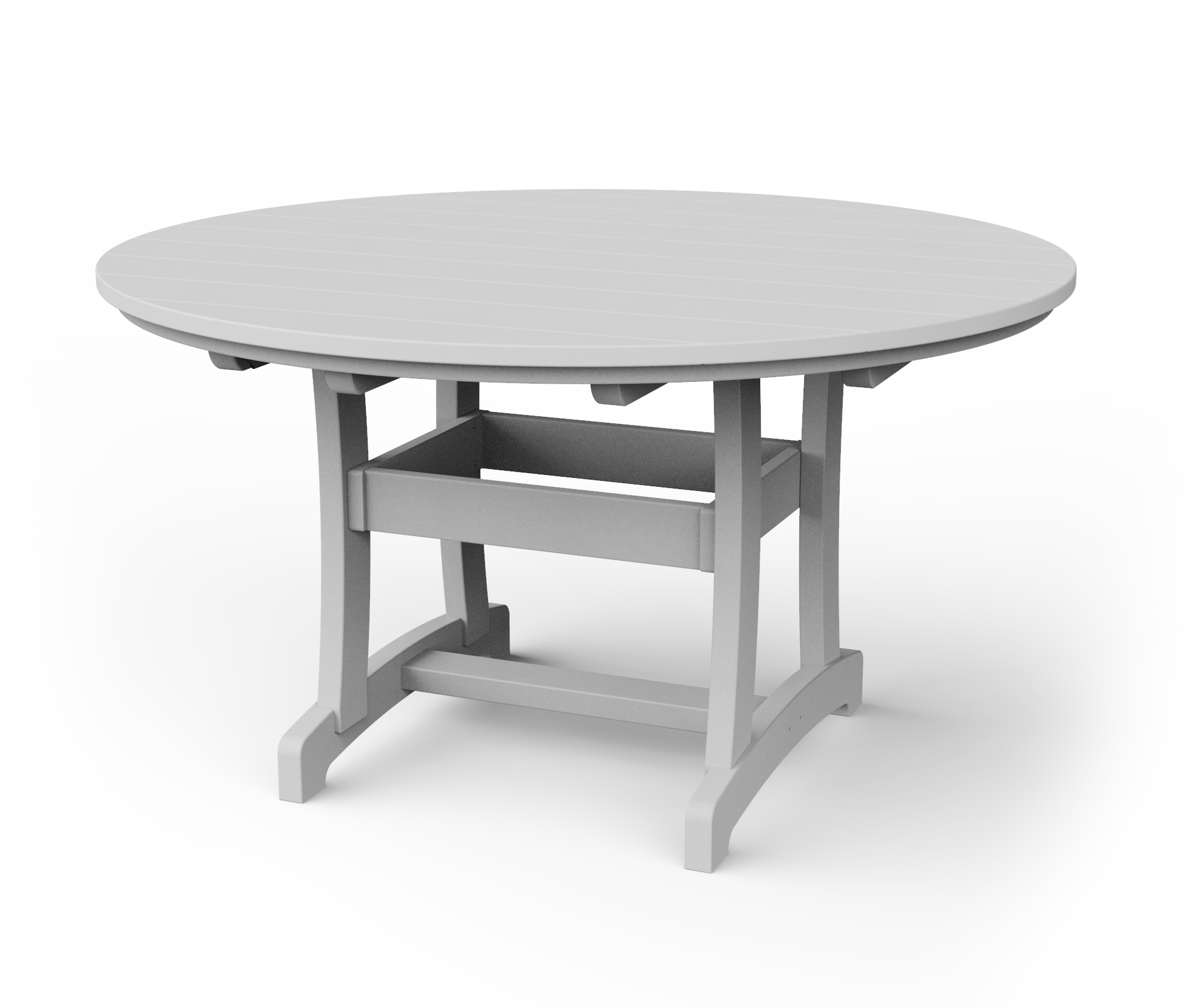 Poly round dining table.