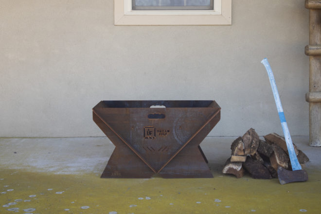 The Anvil collapsible firepit with rust.