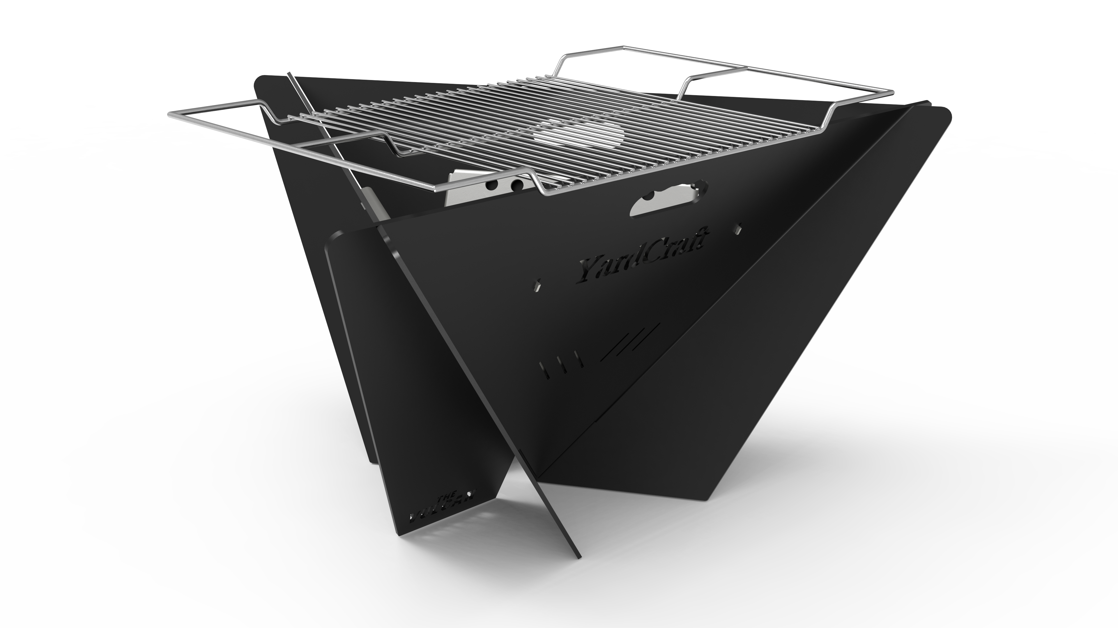 The Vulcan™ Collapsible Fire Pit Urban Fire™ Rectangle Cooking Grate Grill.