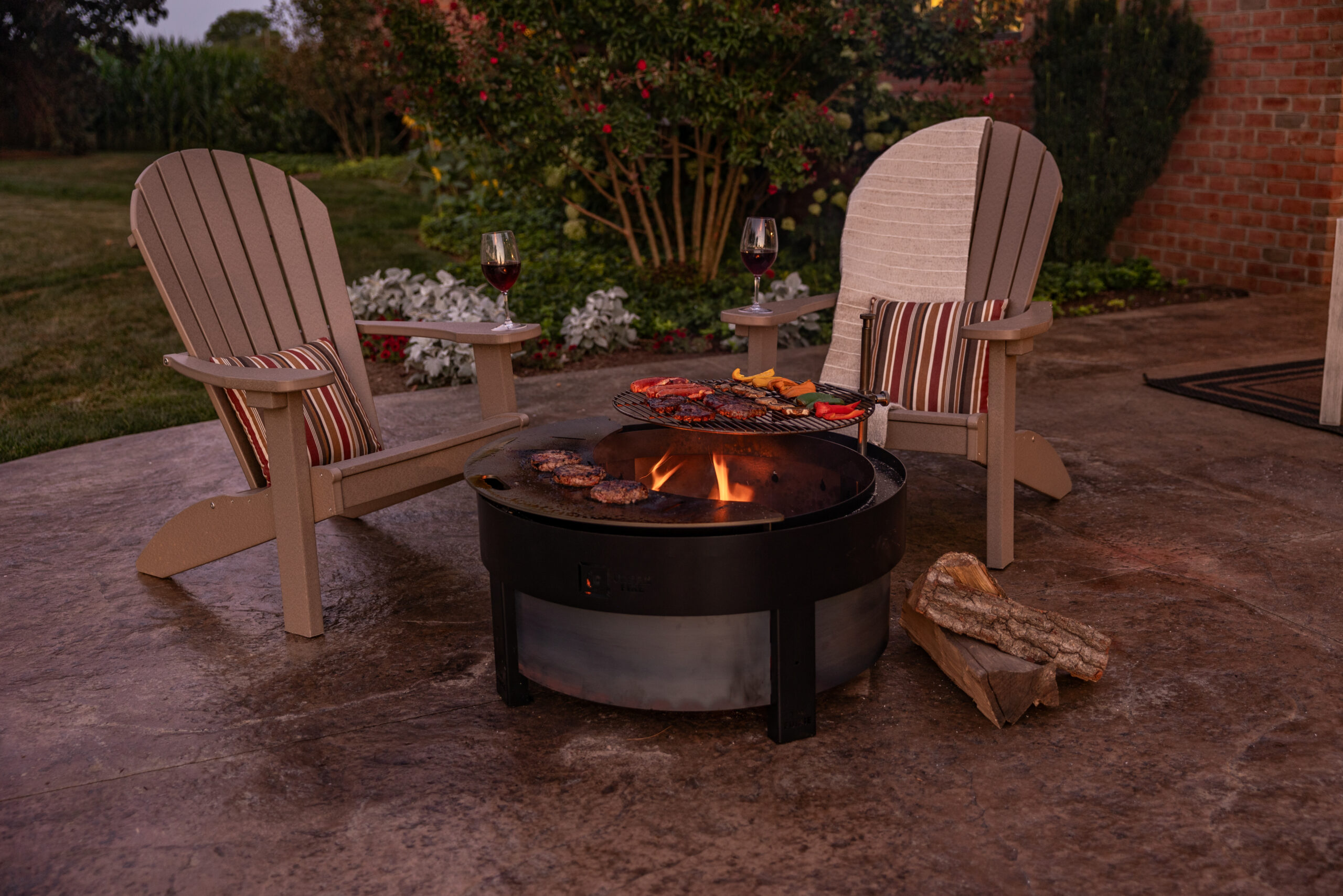 fire pits in the garden