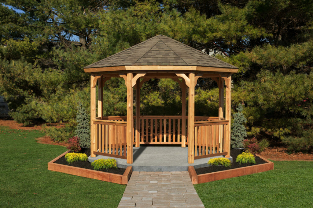 12 foot wood octagon gazebo kit made from premium cedar